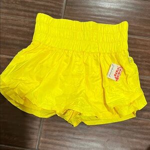 FP Movement by Free People High Waist Yellow Shorts